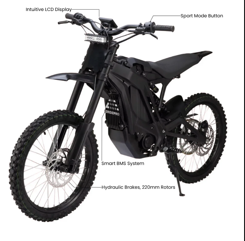 2025 E Ride Pro SS 2.0 - 12KW Electric Dirt Bike